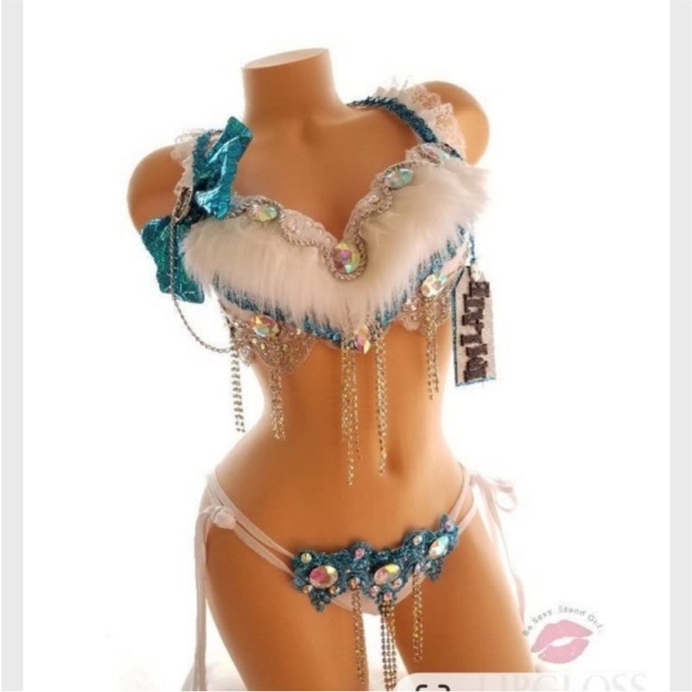 White rabbit costume rave wear